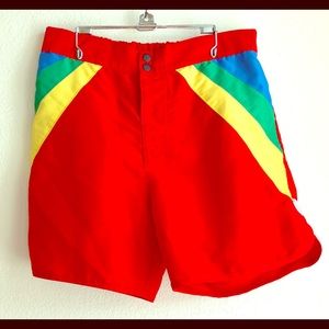 Chubbies Red Striped Size Large Swim Shorts